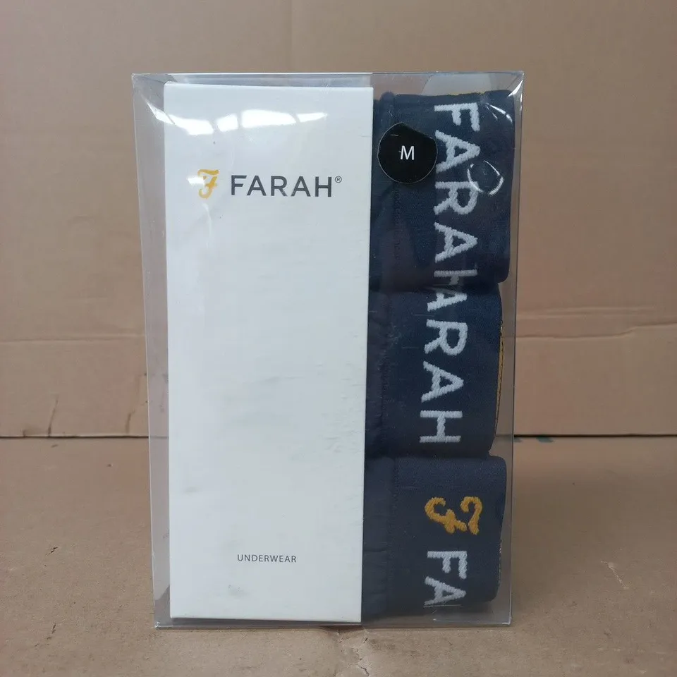 BAXED FARAH AVELEER 3-PACK BOXER BRIEFS IN NAVY SIZE MEDIUM