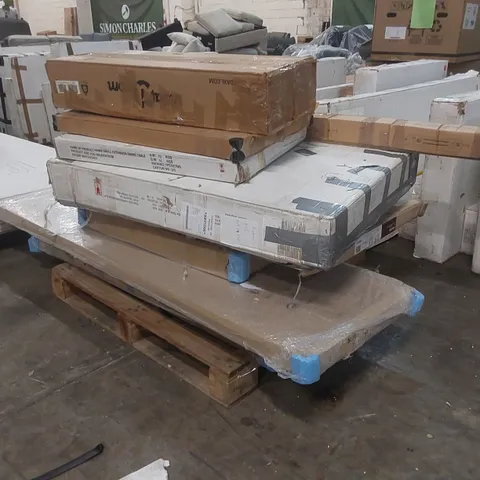 PALLET CONTAINING A LARGE QUANTITY OF ASSORTED DESIGNER FURNITURE PARTS