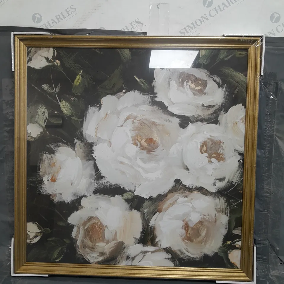 FRAMED CANVAS TRADITION FLORAL PRINT 60X60CM