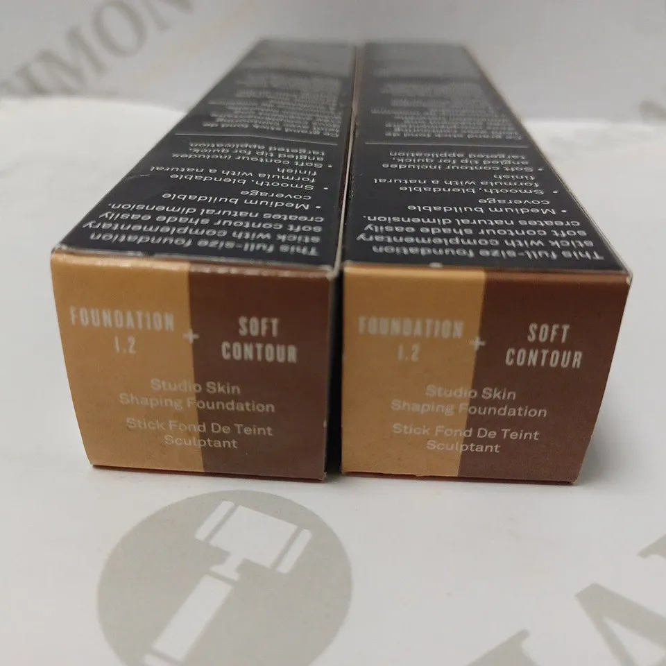 LOT OF 2 SMASHBOX STUDIO SKIN SHAPING FOUNDATION STICKS 