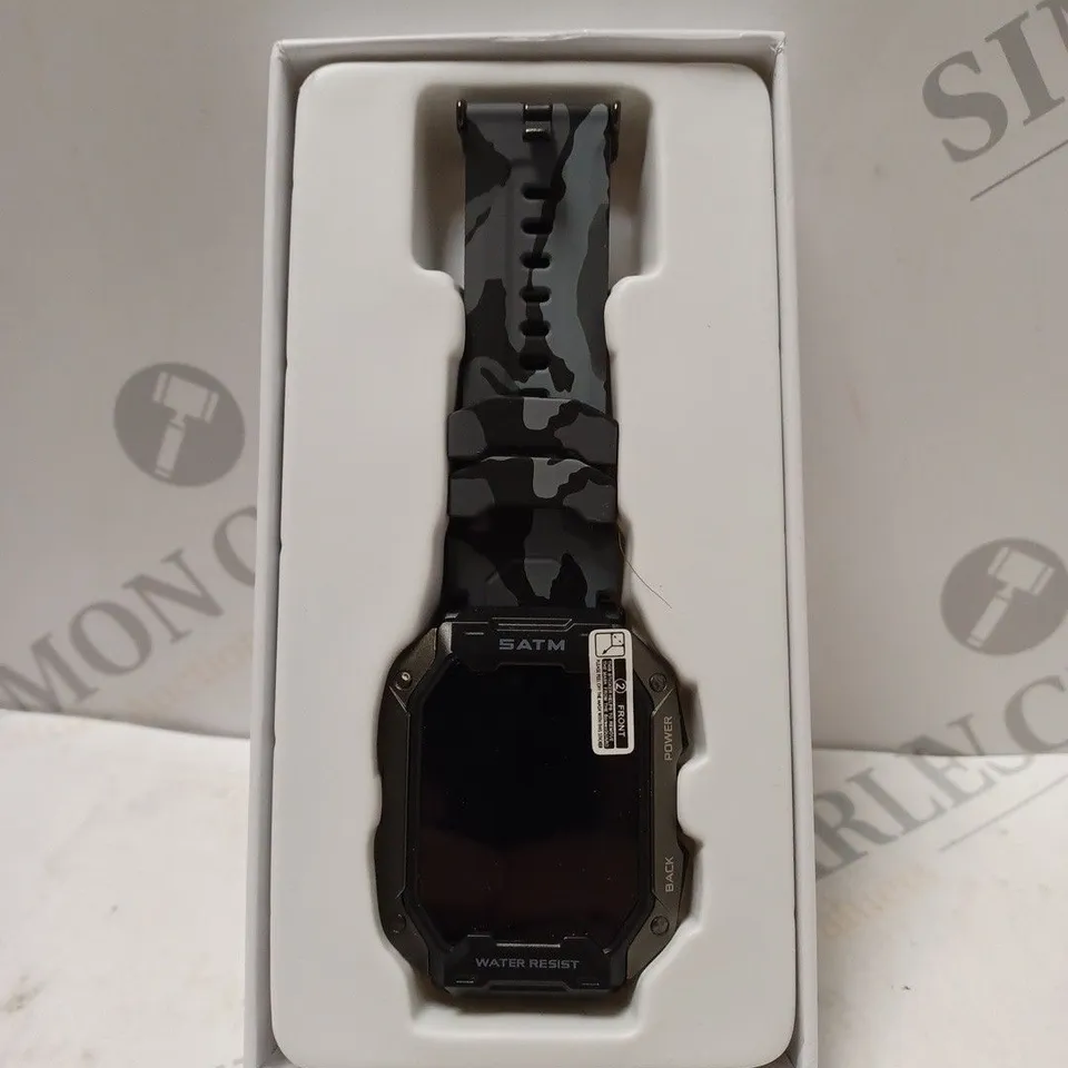 BOXED UNBRANDED SATM WATER RESIST BLACK CAMO DIGITAL WATCH
