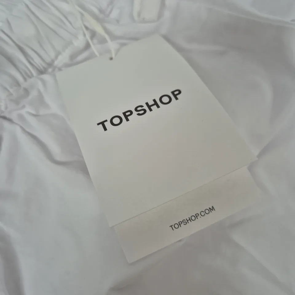 TOPSHOP WOMEN'S WHITE DRAWSTRING TROUSERS, UK 12