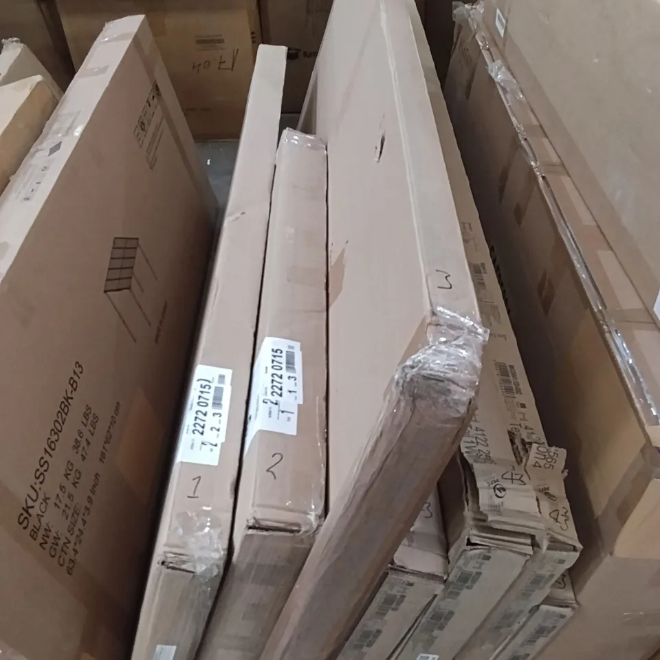 BOXED SIDEBOARD UNIT - WHITE/GREY (3 BOXES)