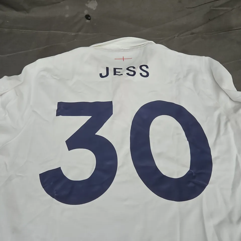 ENGLAND RUGBY UNION SHIRT BY CASTORE – BACK NAME JESS AND NUMBER 30 - SIZE 2XL