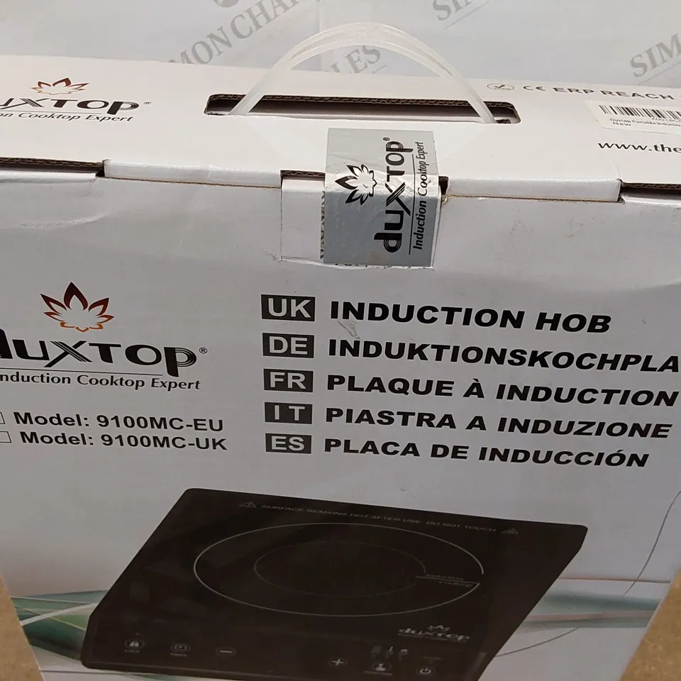 BRAND NEW BOXED DUXTOP INDUCTION HOB 9100MC 2100W COOKTOP (1 BOX)