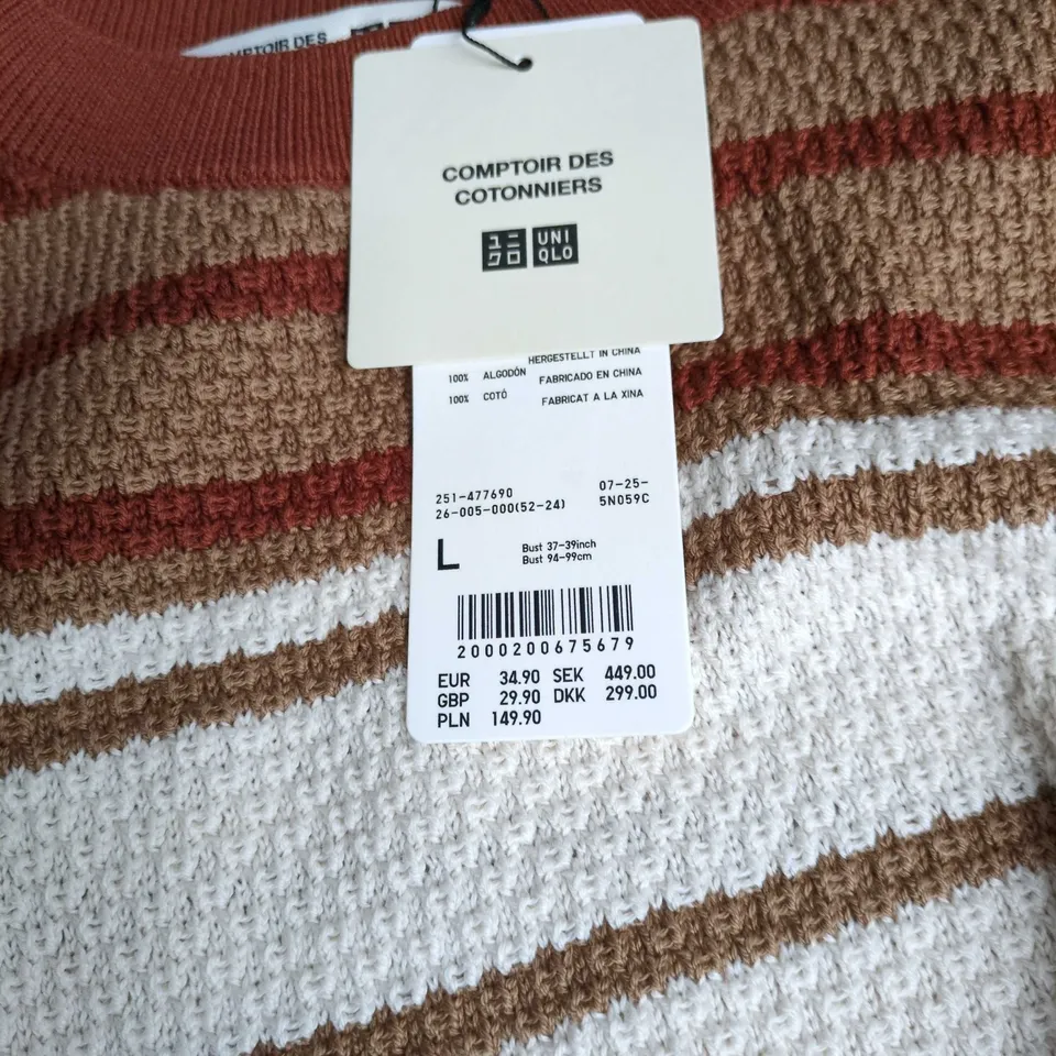 COMPTOIR DES COTONNIERS STRIPED KNIT JUMPER – WOMEN’S, SIZE L