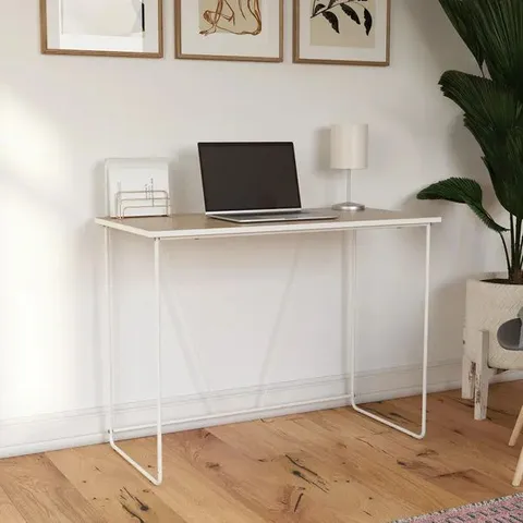 BOXED DANTE WRITING DESK IN NATURAL / METAL FRAME (1 BOX)