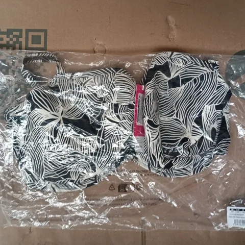 BAGGED CURVY KATE RIPPLE REEF PADDED BALCONY BIKINI TOP IN BLACK PRINT SIZE 44E