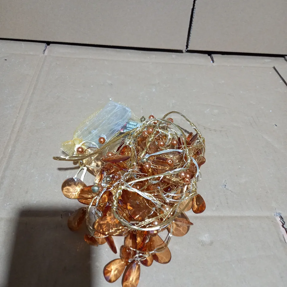 SET OF JEWELLED LIGHTS - AMBER