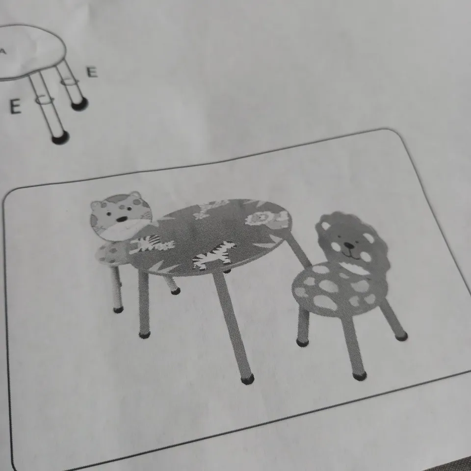 BOXED CHILDRENS TABLE AND CHAIRS