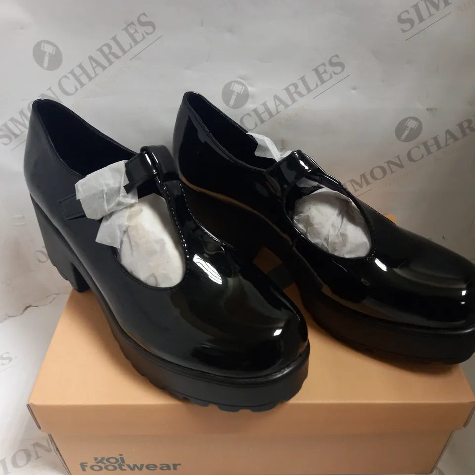 KOI VEGAN SAI BLACK MARY JANES `PATENT EDITION` - SIZE 10