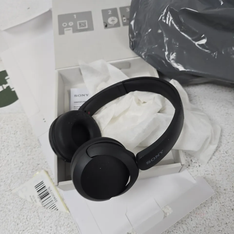 SONY WIRELESS OVER-EAR HEADPHONES – BLACK 