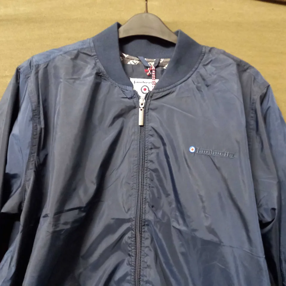 LAMBRETTA LIGHTWEIGHT BOMBER JACKET IN NAVY - XXL