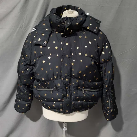 OOSC CLOTHING CHIC PUFFER JACKET – SHINING STAR, BLACK, SIZE S