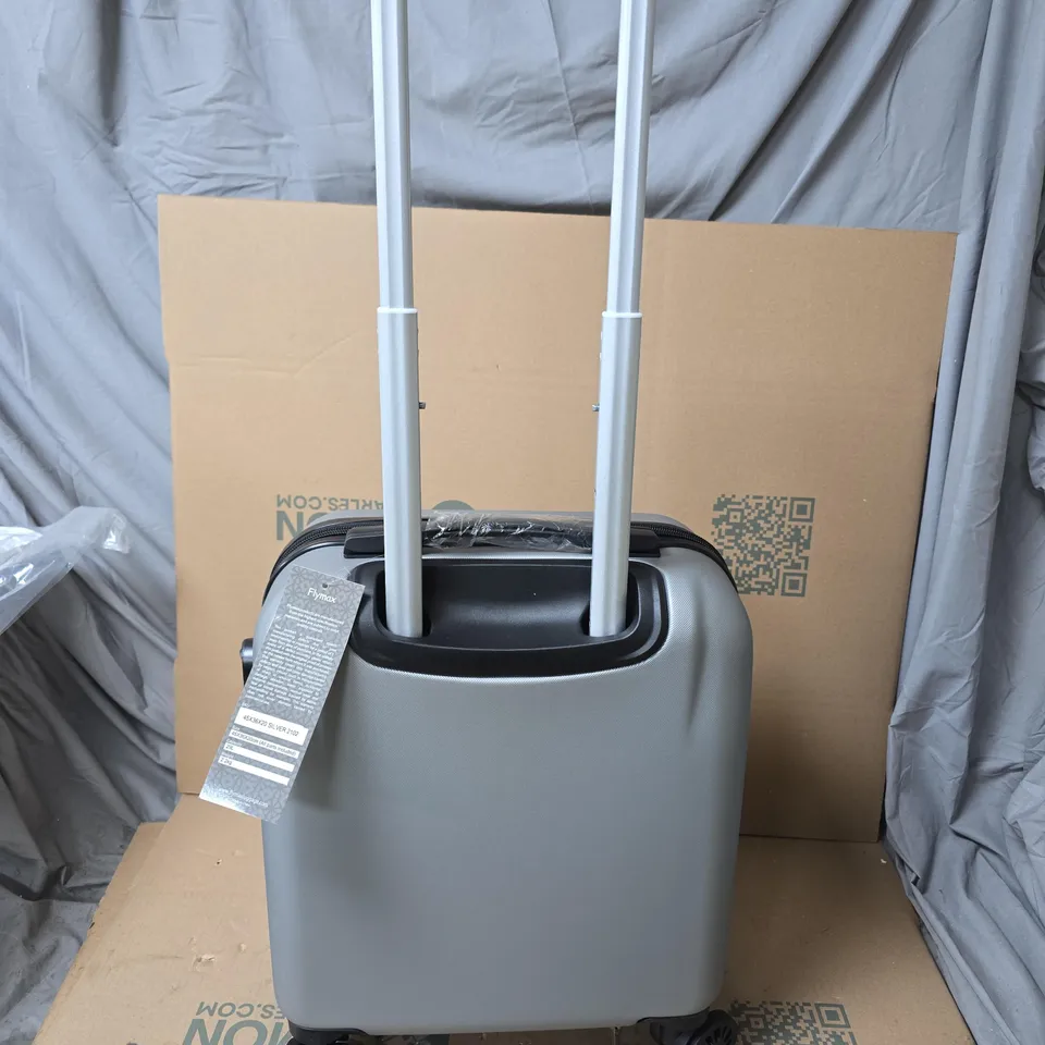 FLYMAX SILVER HARD-SHELL CARRY-ON LUGGAGE 45X36X20 CM – 29L, 2.2KG