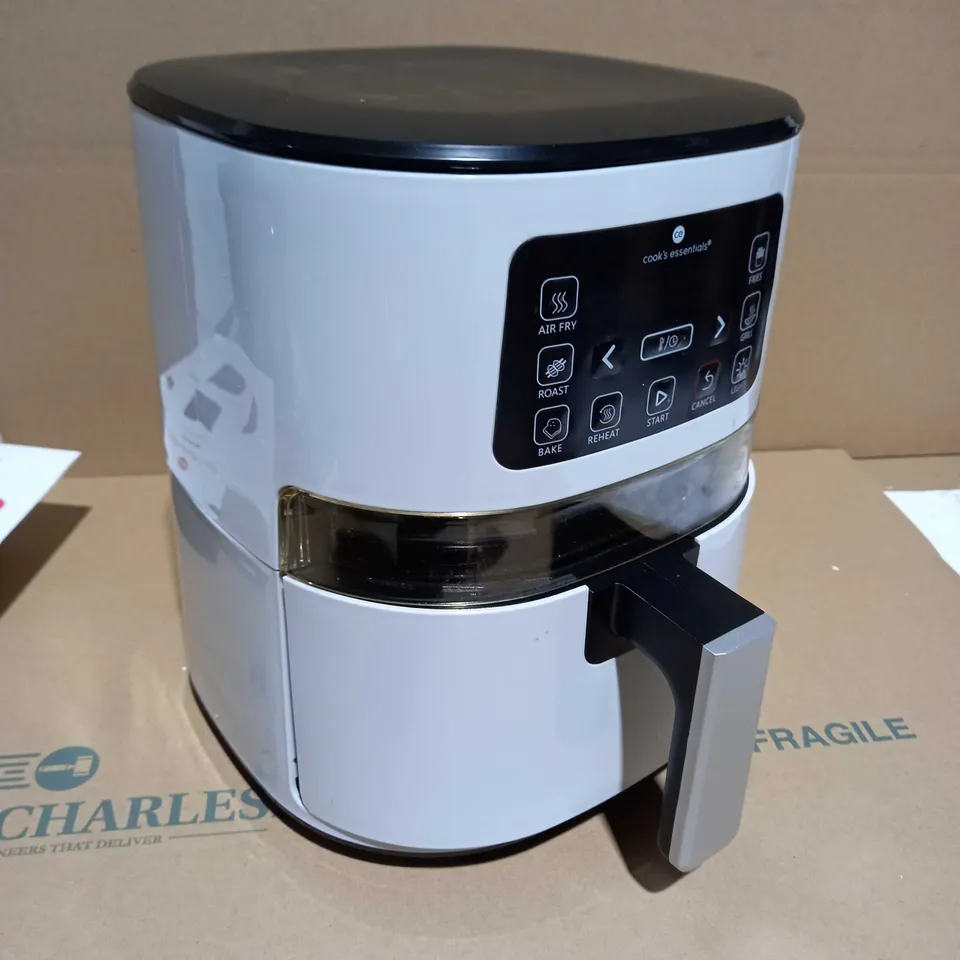 COOK'S ESSENTIALS 4.0L AIR FRYER WITH DIGITAL TOUCHSCREEN & VIEWING SCREEN - COOL GREY