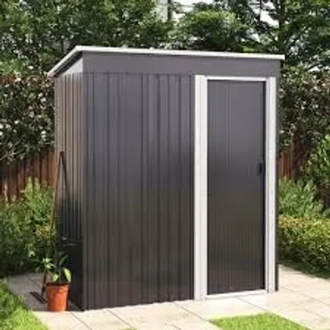 BOXED SENGA 5FT W 3FT D METAL PENT TOOL SHED GARDEN SHED - ANTHRACITE (1 BOX)