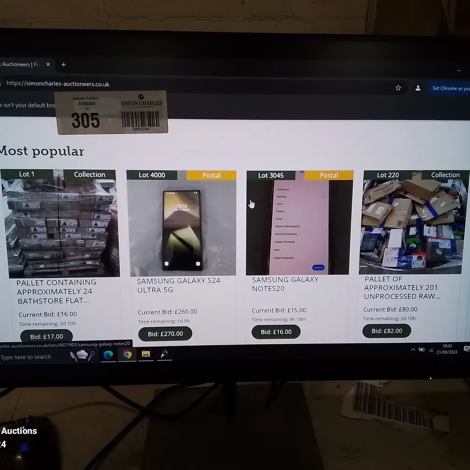 FIVE ASSORTED MONITORS TO INCLUDE; IIYAMA PROLITE XB2481HS AND HP HQ TRE