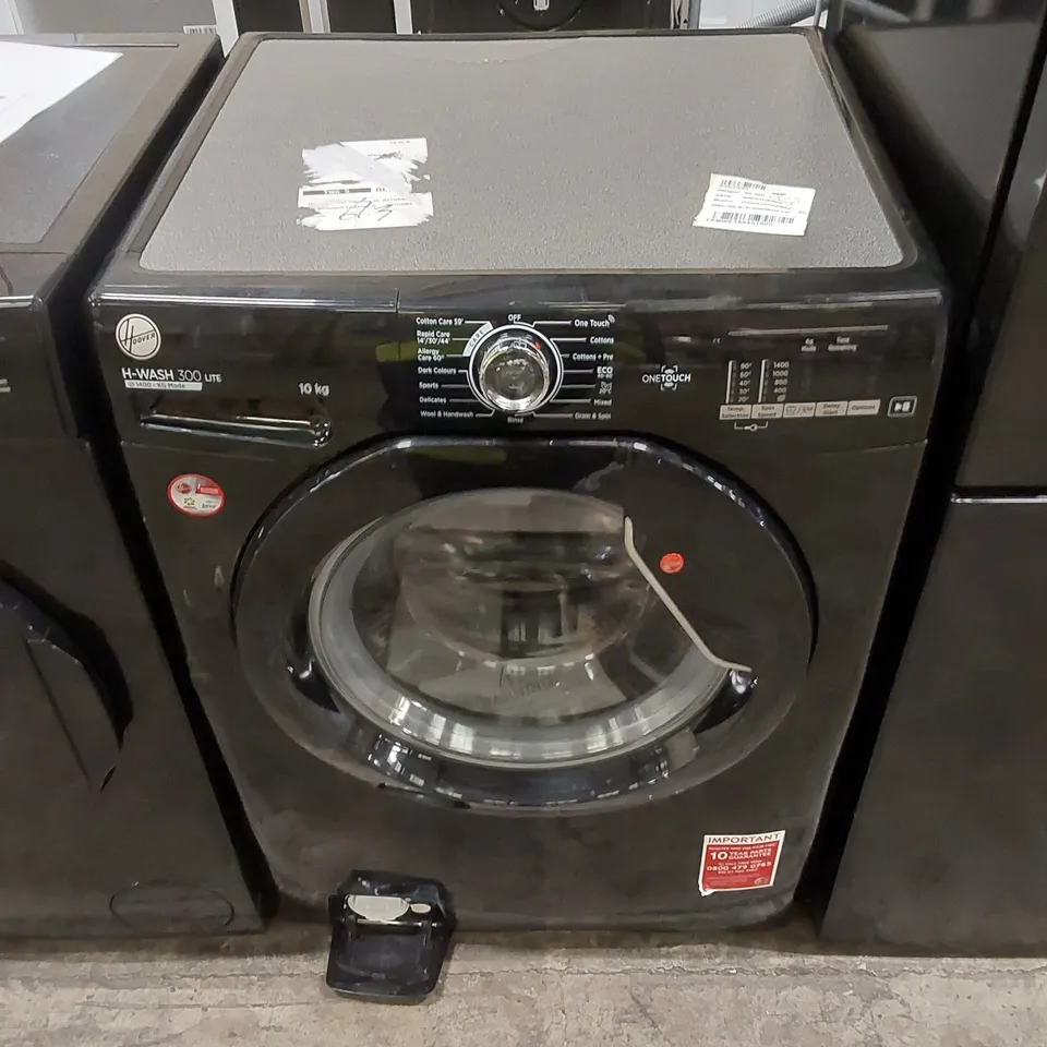 HOOVER H-WASH 10KG FREESTANDING WASHING MACHINE IN BLACK, MODEL: H3W4102DABBE-80