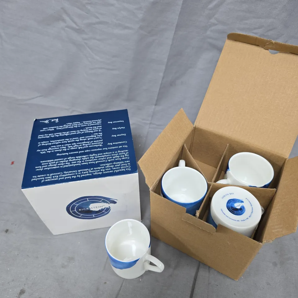 RICK STEIN SET OF 4 BONE CHINA ESPRESSO CUPS 