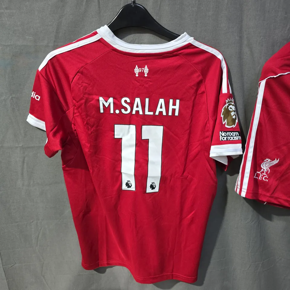 LIVERPOOL FC HOME SHIRT+SHORTS+SOCKS – MOHAMED SALAH 11, ADIDAS, UK S (EU 40-42), OFFICIAL LICENSED PRODUCT