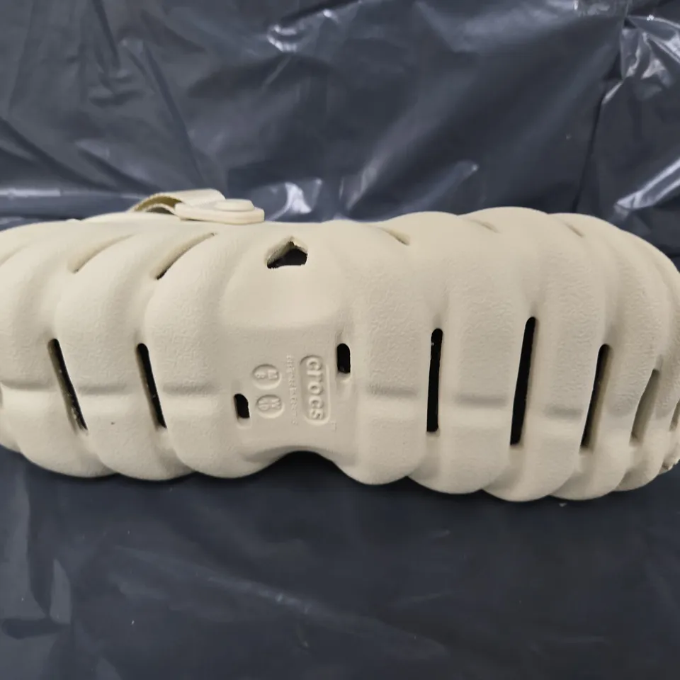 UNBOXED PAIR OF CROCS ECHO CLOG IN BEIGE - UK M7/W8