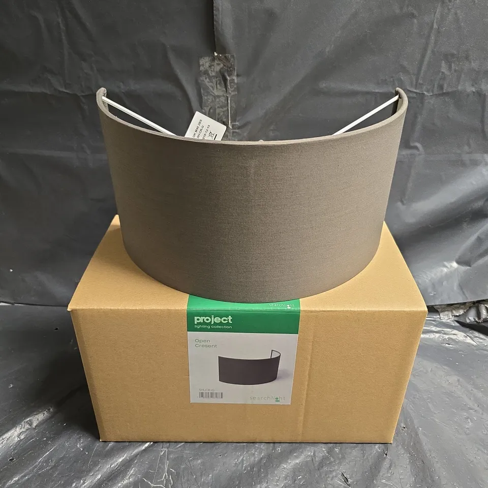PROJECT LIGHTING COLLECTION OPEN CRESCENT CEILING LIGHT SHADE – GREY, SET OF 4, E27, LED ONLY