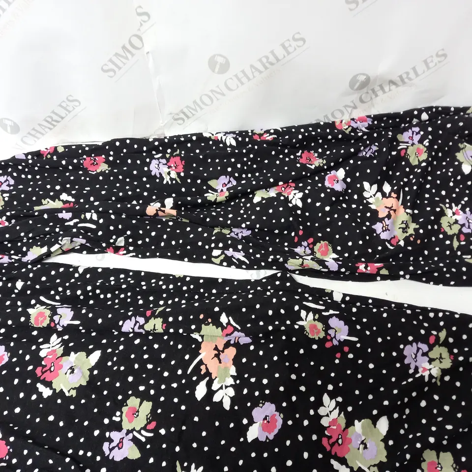 JOE BROWNS JOES MUST HAVE PRINTED JUMPSUIT IN BLACK/FLORAL UK SIZE 18