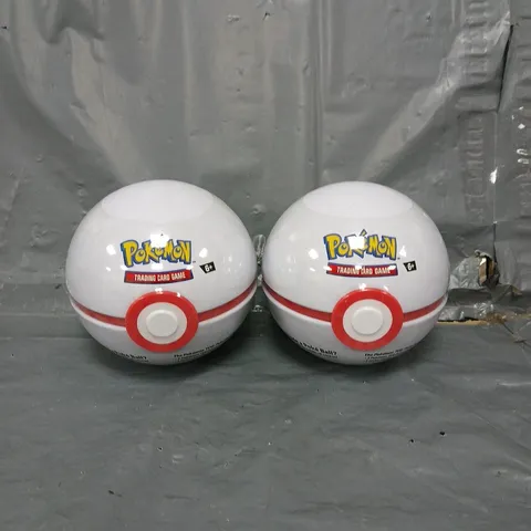 PAIR OF SEALED POKEMON TRADING CARD GAME POKE BALL TINS