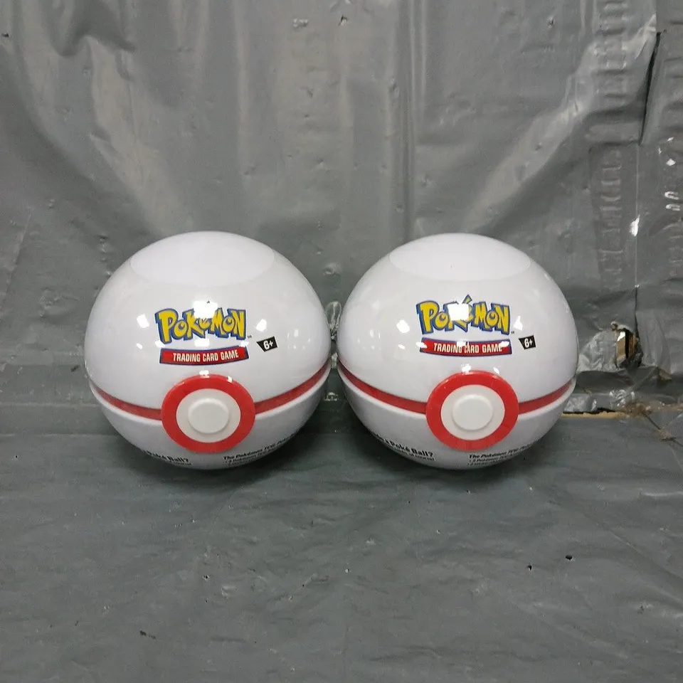 PAIR OF SEALED POKEMON TRADING CARD GAME POKE BALL TINS