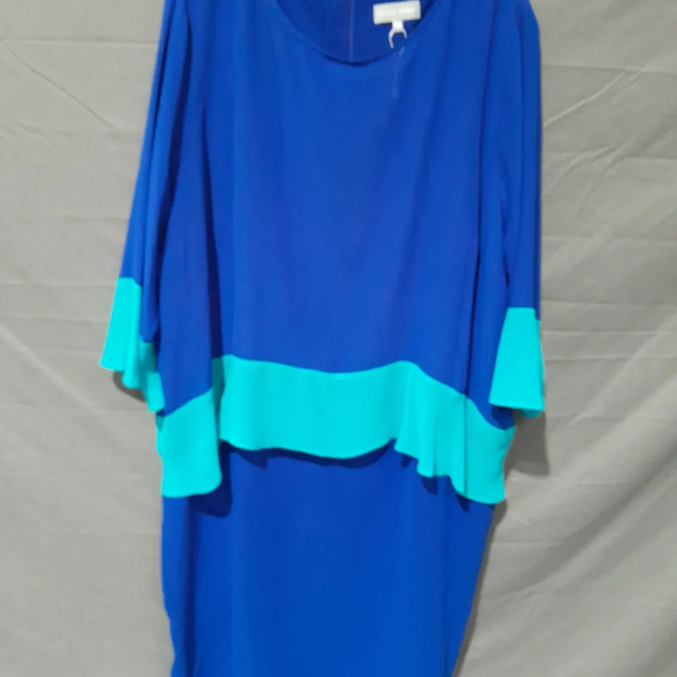 PERSONAL CHOICE BLUE DRESS WITH OVER SHIRT - 24