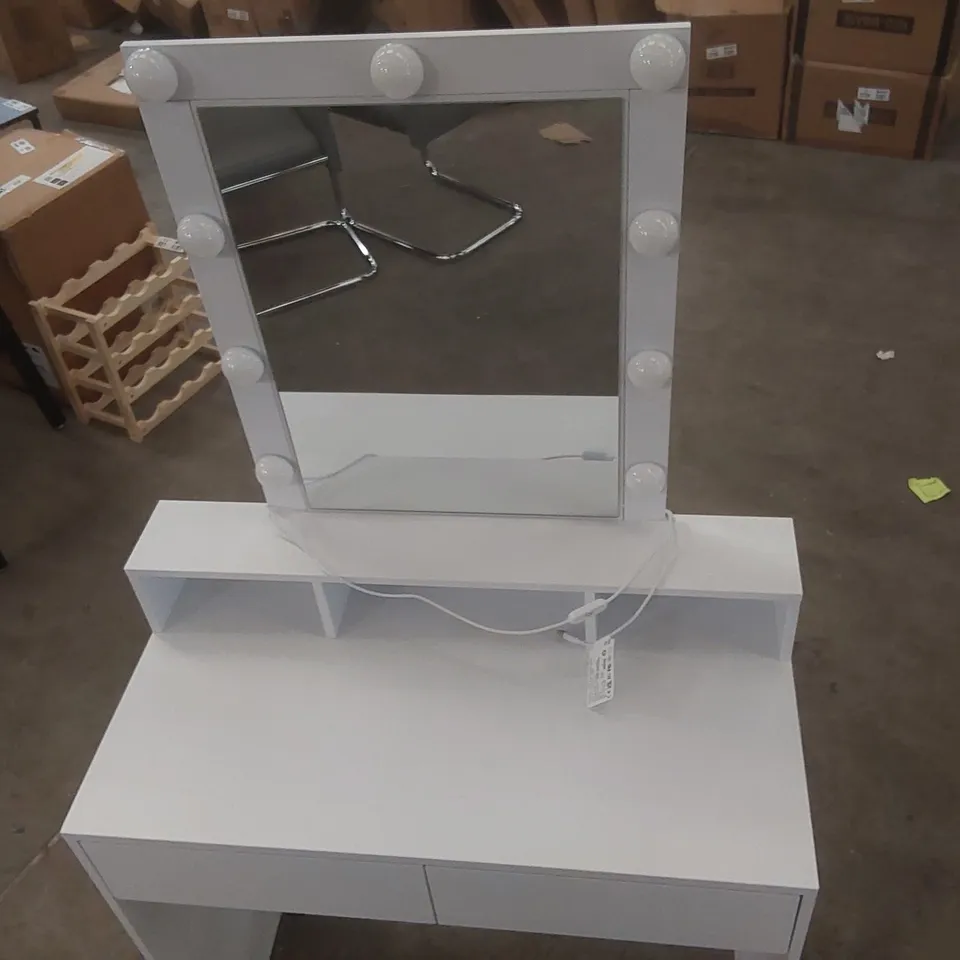 ATILA DRESSING TABLE WITH MIRROR COLOUR: WHITE