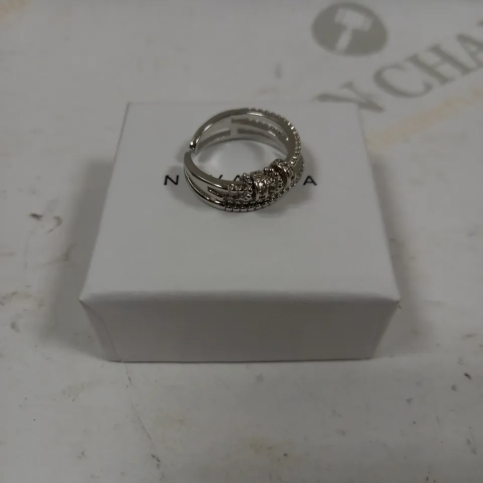 INLAID ZIRCON ANXIETY RING