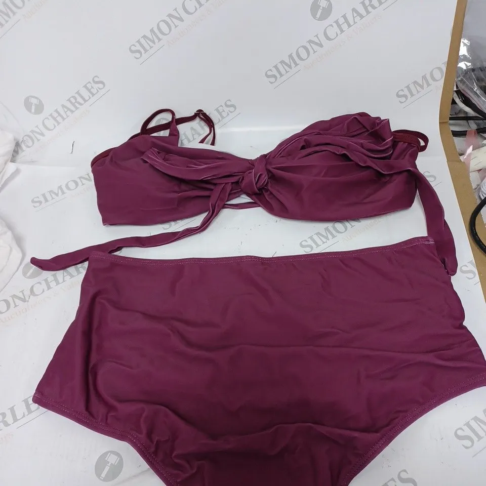 PURPLE TWO PIECE SWIM SUIT SIZE XL