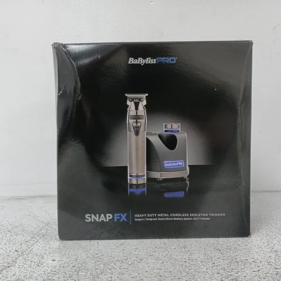 BABYLISS PRO SNAP FX HEAVY DUTY METAL CORDLESS SKELETON TRIMMER – BOXED