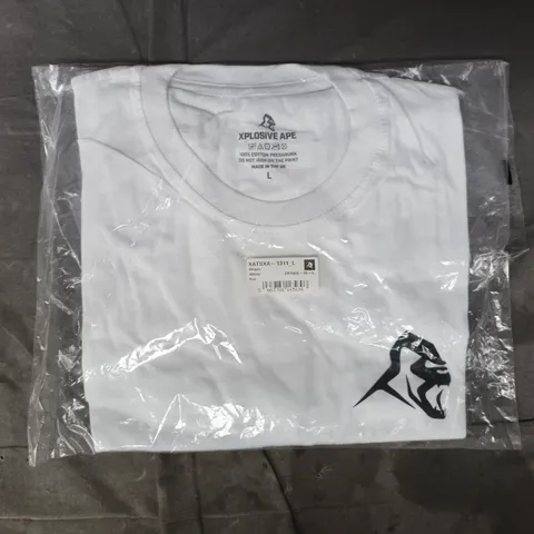 BAGGED XPLOSIVE APE ORIGIN T-SHIRT IN WHITE SIZE LARGE