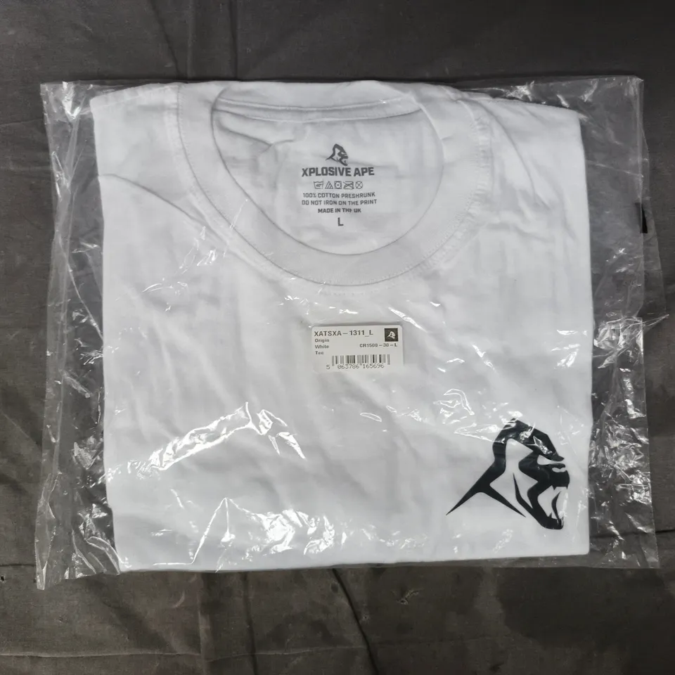 BAGGED XPLOSIVE APE ORIGIN T-SHIRT IN WHITE SIZE LARGE