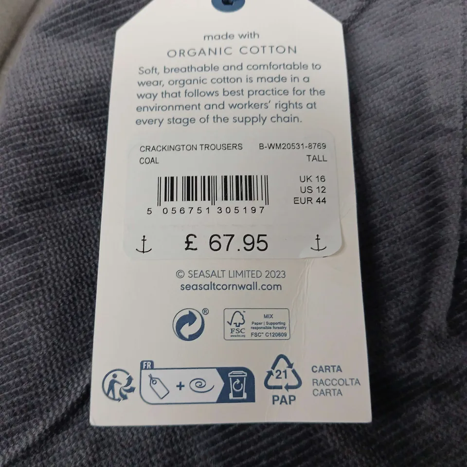 SEASALT CORNWALL TAPERED ANKLE CRACKINGTON TROUSERS - SIZE 16