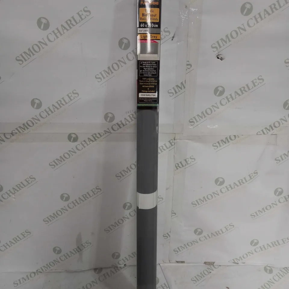 SEALED ROYAL HOME BLACKOUT ROLLER BLINDS 60 X 210 CM IN LIGHT GREY
