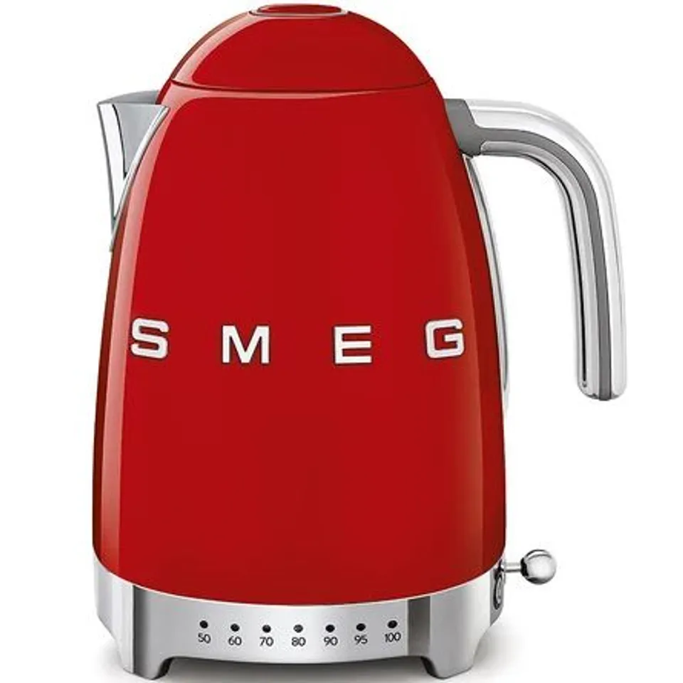 BOXED SMEG 50'S STYLE RETRO VARIABLE STYLE KETTLE, RED 