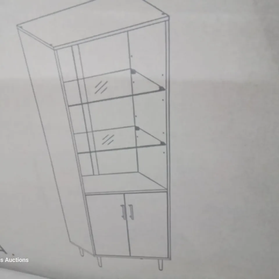 BOXED 68" BOOKMATCH HUTCH SOLID BLACK