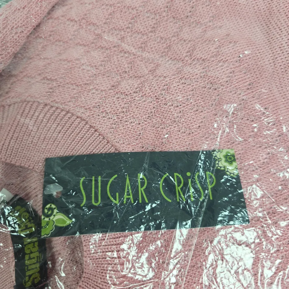 SUGAR CRISP PINK KNIT SWEATER