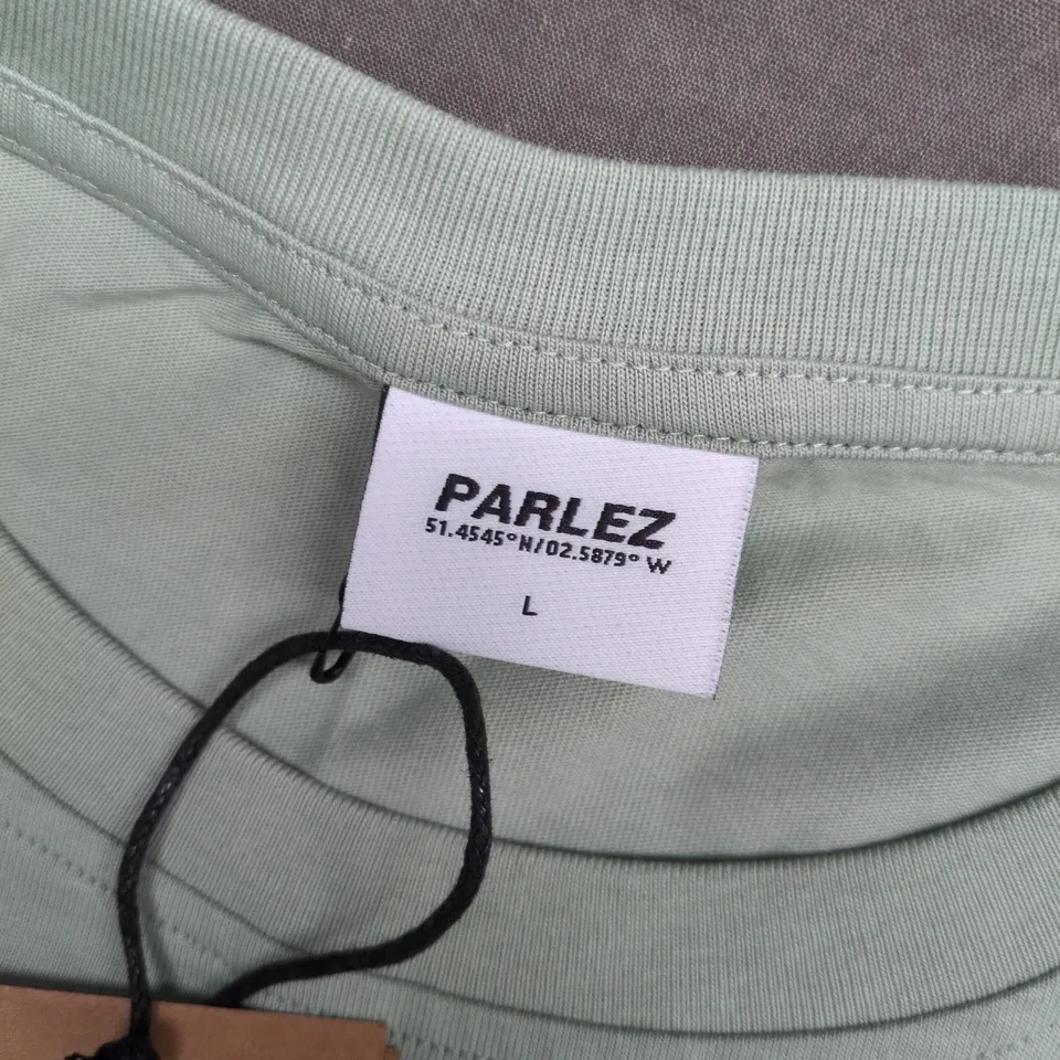 PARLEZ STAFFA OVERSIZED T-SHIRT IN SEA MIST - LARGE