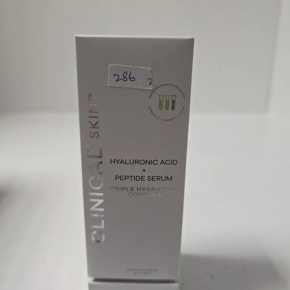 CLINCIAL SKIN HYALURONIC ACID + PEPTIDE SERUM – TRIPLE HYDRATING COMPLEX