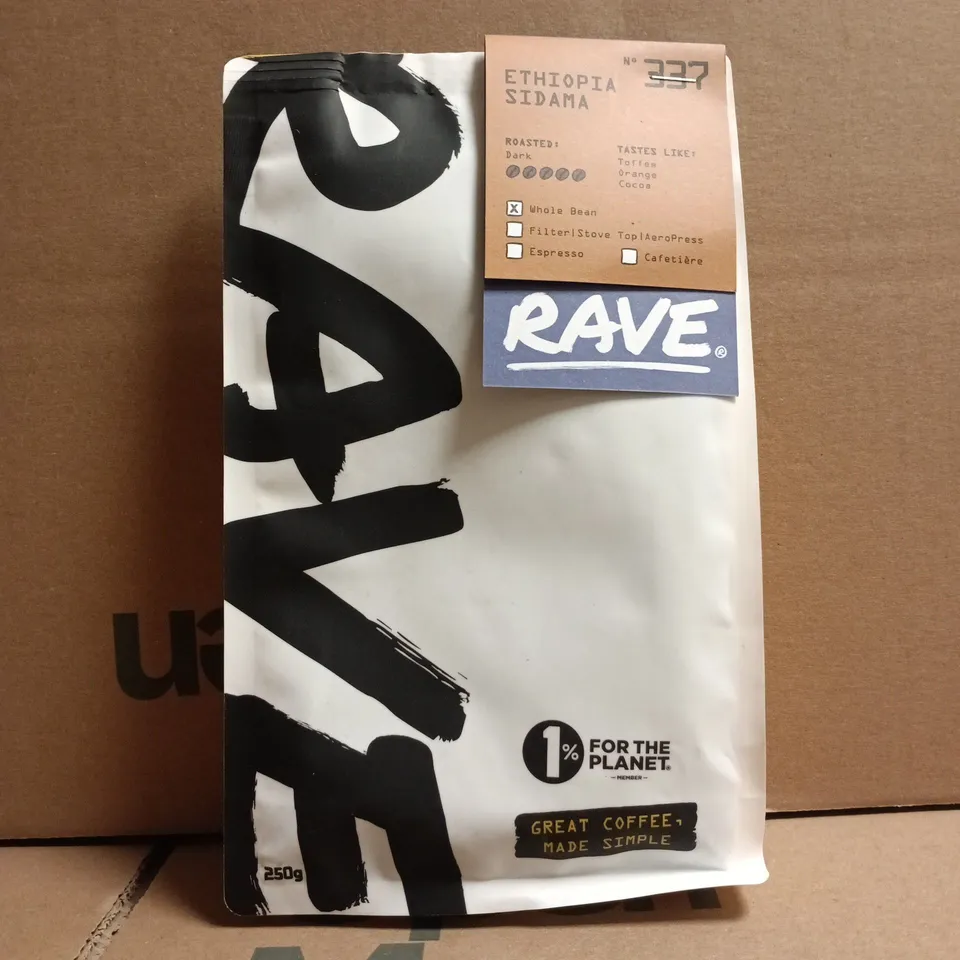 RAVE 337 ETHIOPIO SIDAMA DARK WHOLE BEAN COFFEE