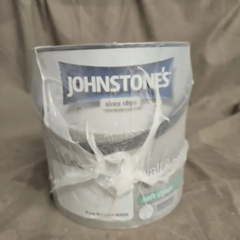JOHNSTONE'S WALL & CEILING PURE BRILLIANT WHITE SOFT SHEEN PAINT - 2.5L