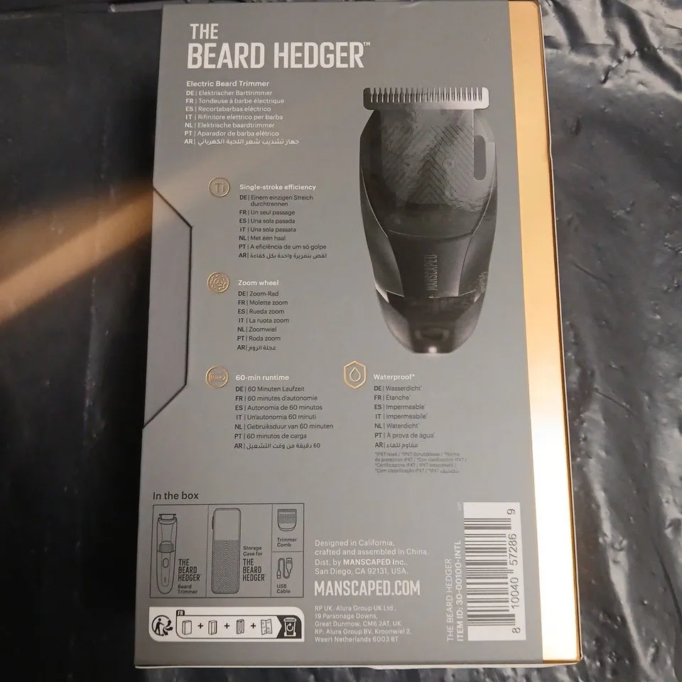MANSCAPED THE BEARD HEDGER – ELECTRIC BEARD TRIMMER, BOXED