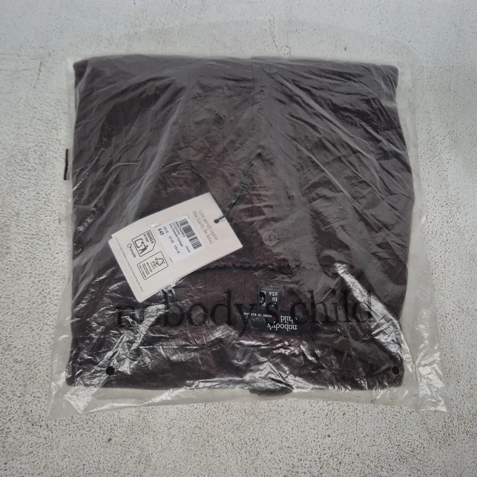 BAGGED NOBODY'S CHILD ERIN POINTELLE CARDIGAN IN BROWN SIZE XL