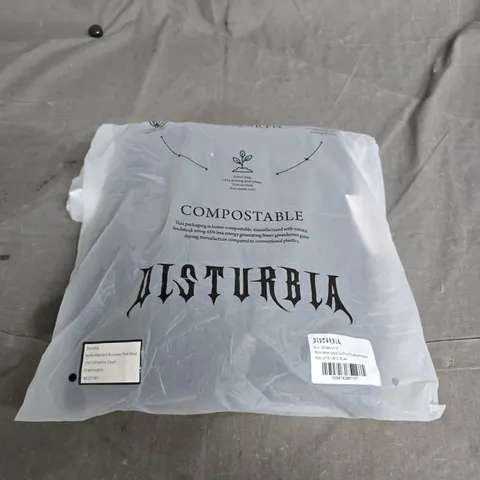 BAGGED DISTURBIA GRACE ZIP FRONT PLAYSUIT – UK16 