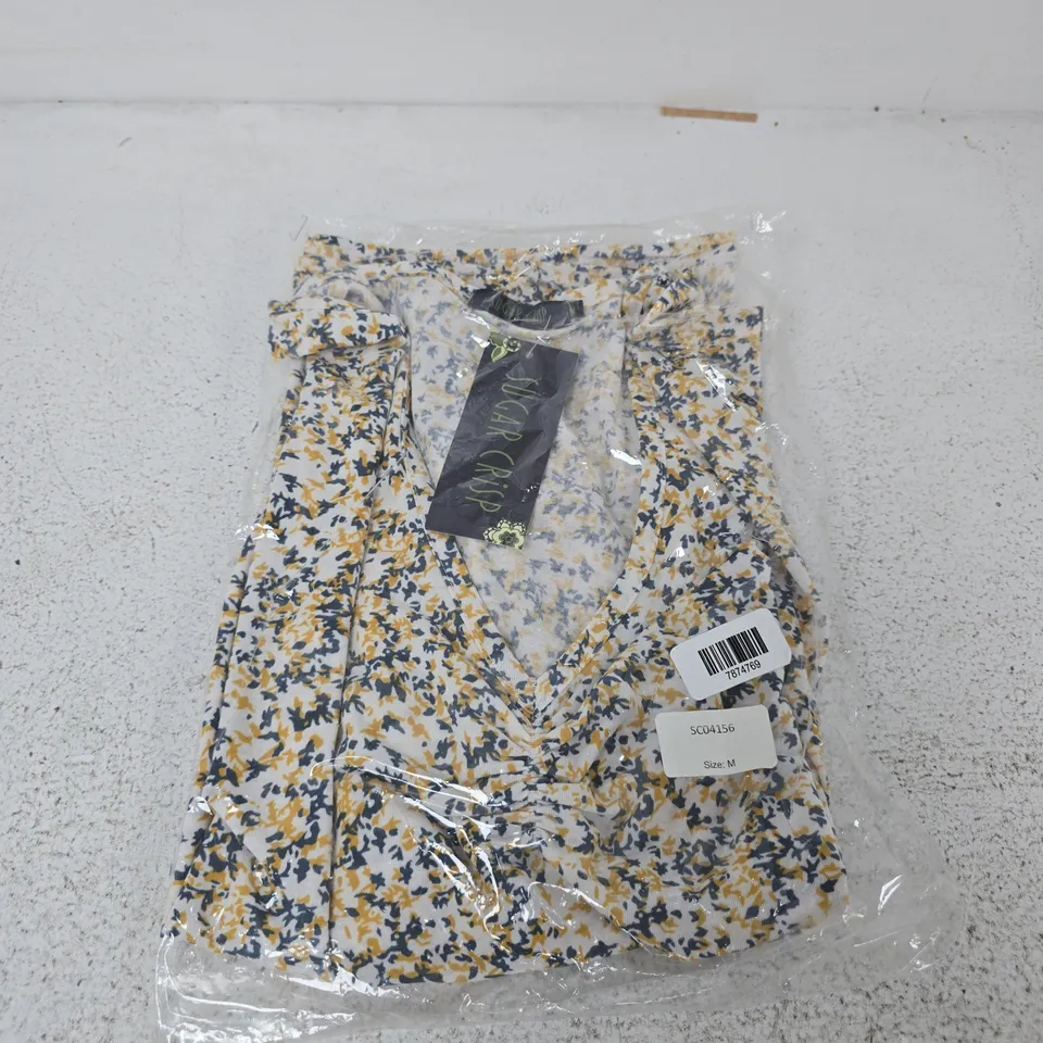 SUGAR CRISP FLORAL PRINT WOMEN'S TOP – SIZE M